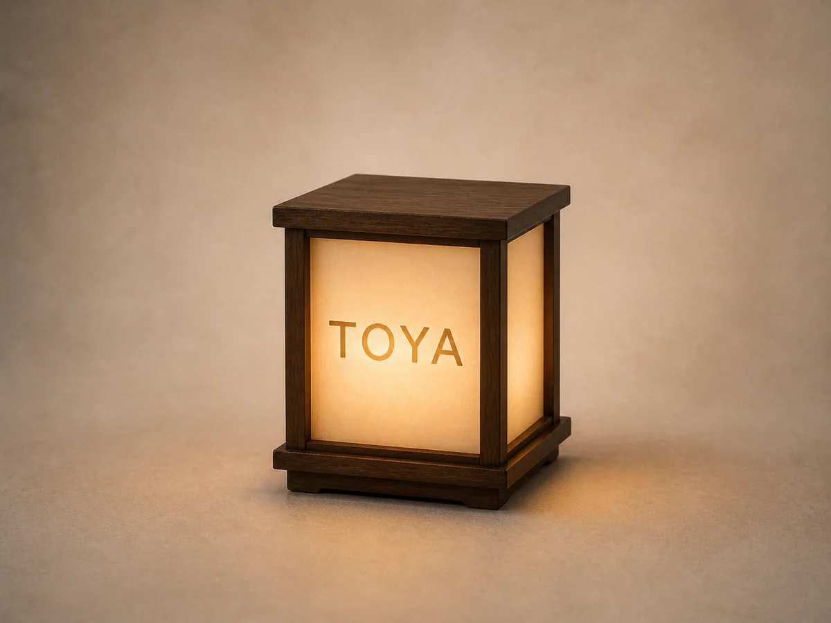 Photophore japonais personnalisé avec le prénom Toya